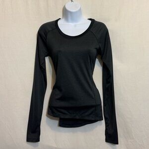 D-3 Avia Gray High Low Long Sleeve Pullover Athleisure Top Size S